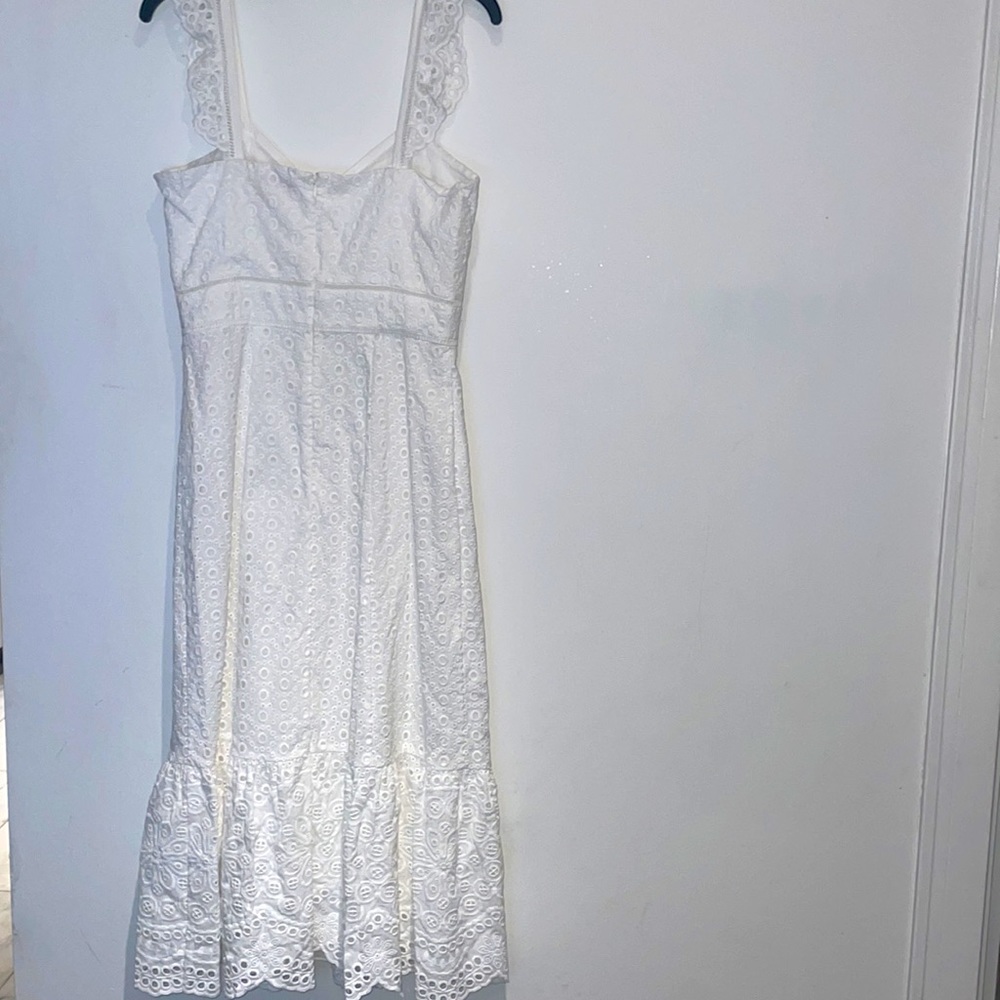 Parker Genevieve Long Eyelet Dress - Ivory - Picture 7 of 9